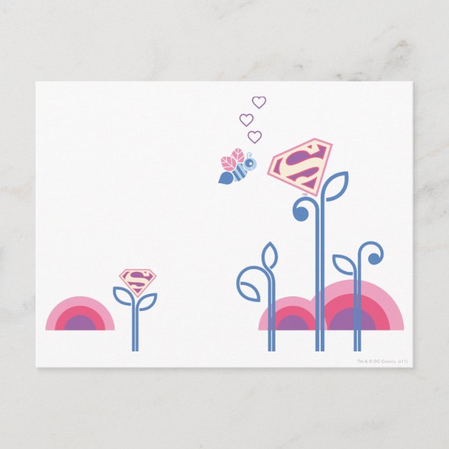 Supergirl Love Bee Postcard (Front)
