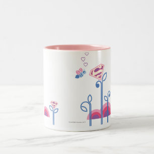 Supergirl Love Bee Two-Tone Coffee Mug