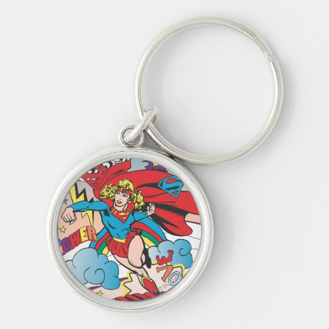 Supergirl Love Conquers Keychain (Front)