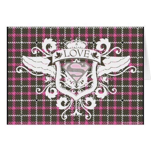 Supergirl Love Crest Cards (Front Horizontal)