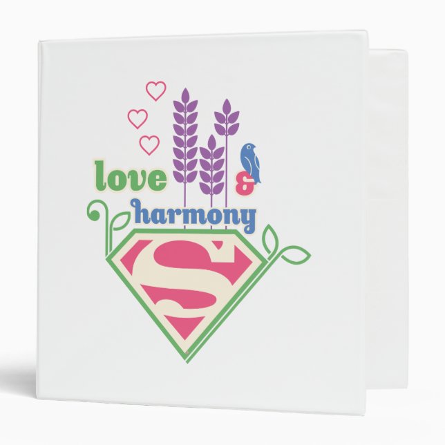 Supergirl Love & Harmony 3 Ring Binder (Front/Inside)