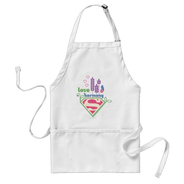 Supergirl Love & Harmony Adult Apron (Front)