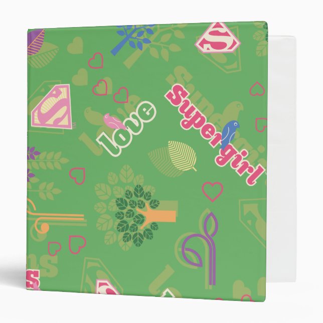 Supergirl Love Pattern Binder (Front/Inside)
