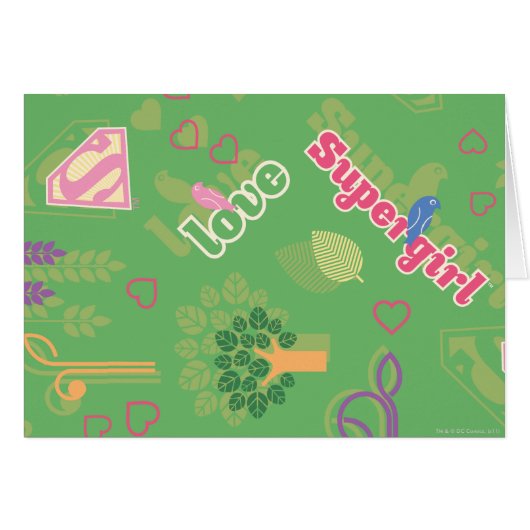 Supergirl Love Pattern Cards (Front Horizontal)