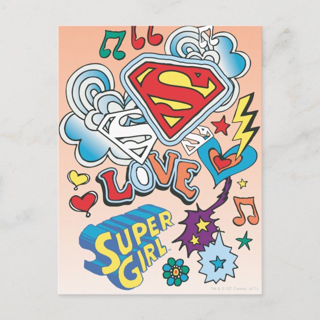 Supergirl Love Postcard (Front)