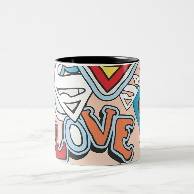 Supergirl Love Two-Tone Coffee Mug (Center)
