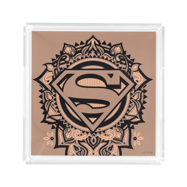 Supergirl Mandala Graphic Acrylic Tray (Front)