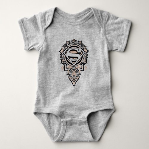 Supergirl Mandala Graphic Baby Bodysuit