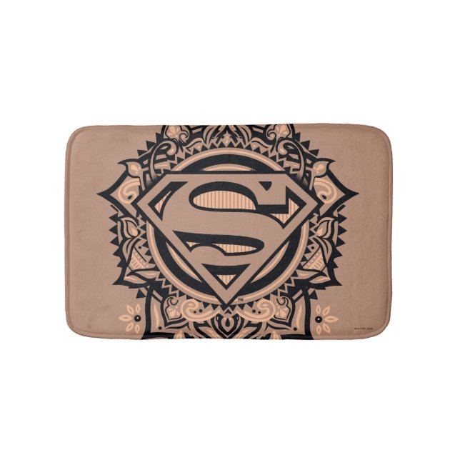 Supergirl Mandala Graphic Bath Mat (Front)