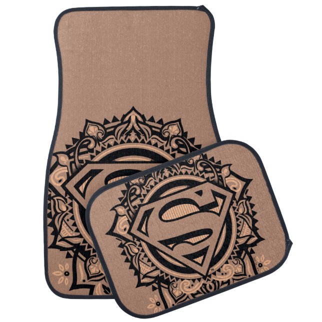 Supergirl Mandala Graphic Car Floor Mat (Set)
