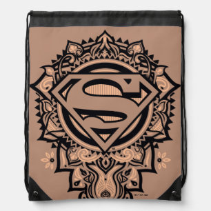 Supergirl Mandala Graphic Drawstring Bag