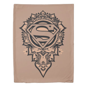 Supergirl Mandala Graphic Duvet Cover
