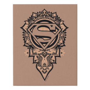 Supergirl Mandala Graphic Faux Canvas Print