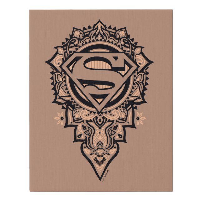 Supergirl Mandala Graphic Faux Canvas Print (Front)