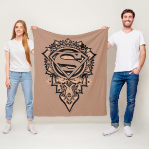 Supergirl Mandala Graphic Fleece Blanket