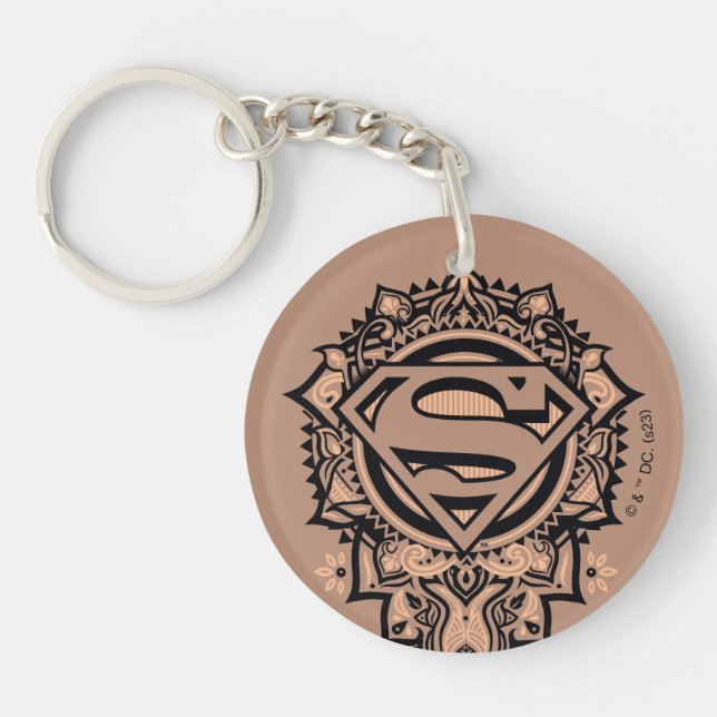 Supergirl Mandala Graphic Keychain (Front)
