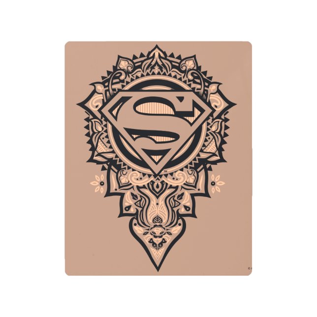 Supergirl Mandala Graphic Metal Print (Front)