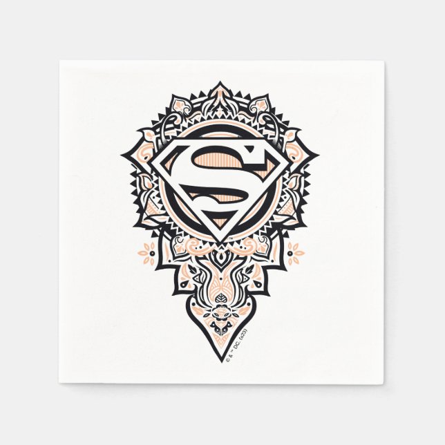 Supergirl Mandala Graphic Napkins (Front)