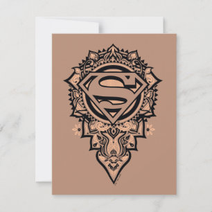 Supergirl Mandala Graphic Note Card