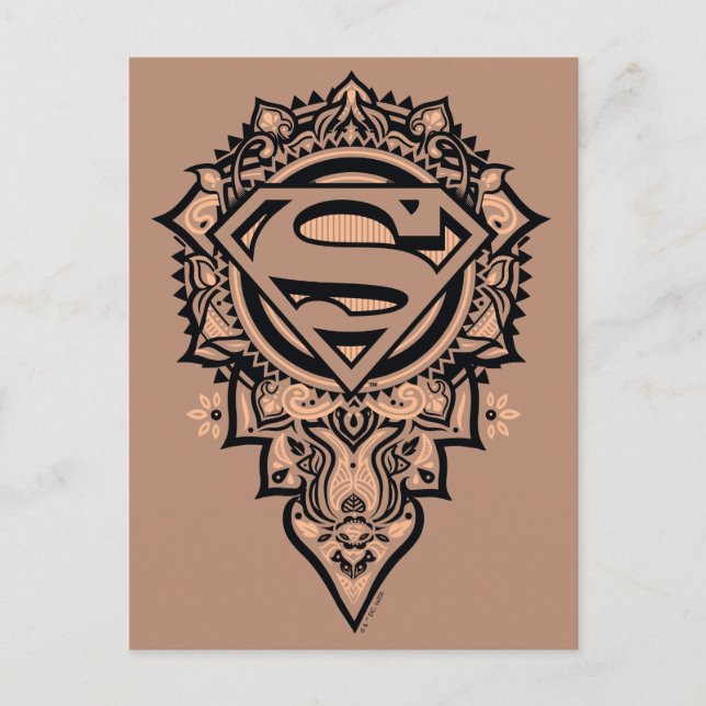 Supergirl Mandala Graphic Postcard (Front)