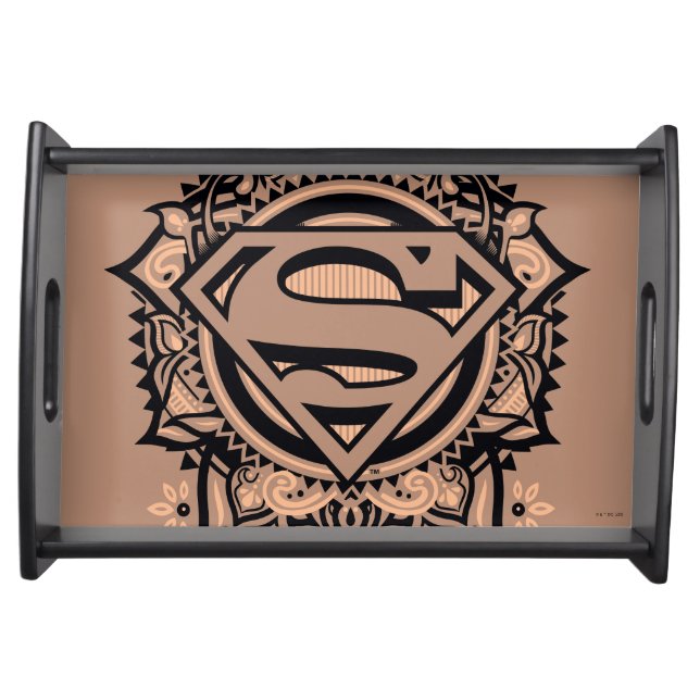 Supergirl Mandala Graphic Serving Tray (Front)