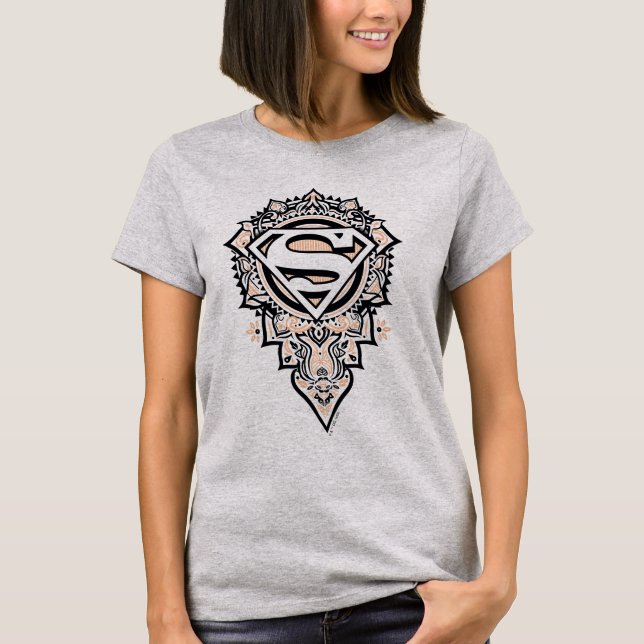 Supergirl Mandala Graphic T-Shirt (Front)
