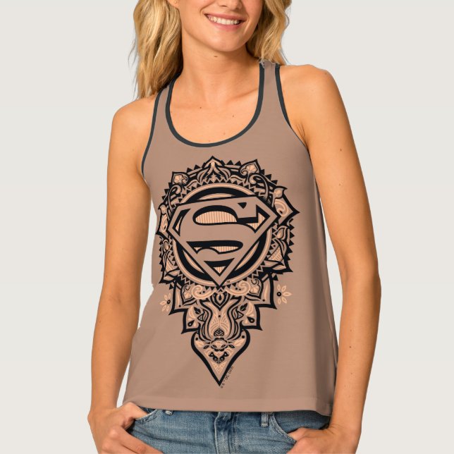 Supergirl Mandala Graphic Tank Top (Front)