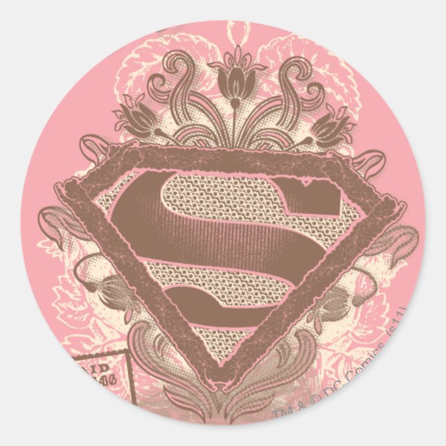 Supergirl Metropolis Ballet Pink Classic Round Sticker (Front)