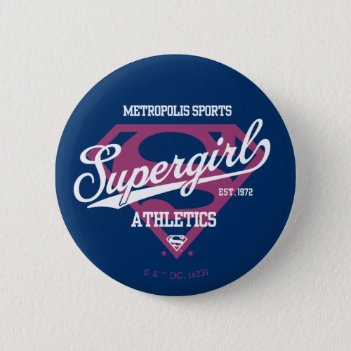 Supergirl Metropolis Sports Athletics Graphic Button