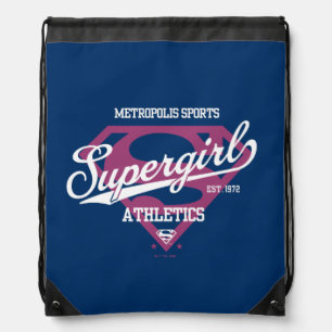 Supergirl Metropolis Sports Athletics Graphic Drawstring Bag