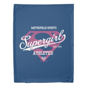 Supergirl Metropolis Sports Athletics Graphic Duvet Cover