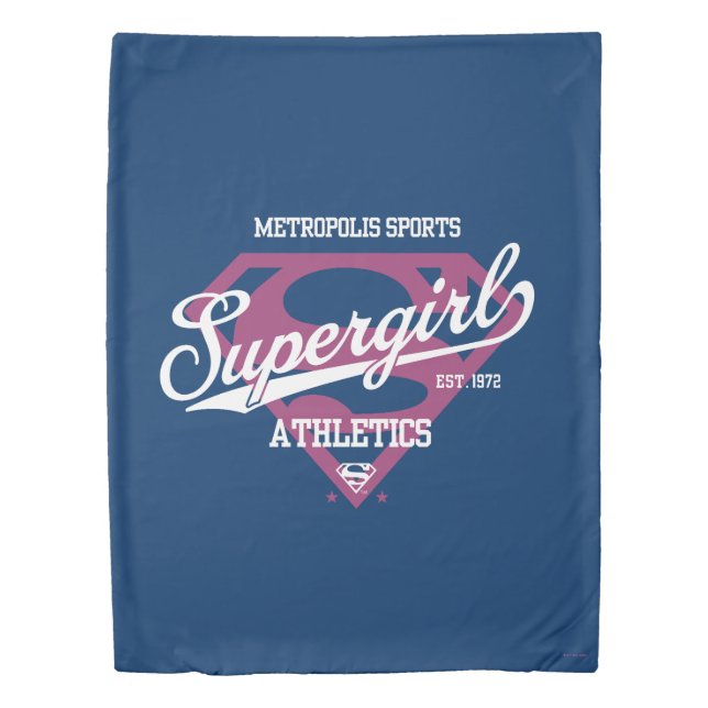Supergirl Metropolis Sports Athletics Graphic Duvet Cover (Front)