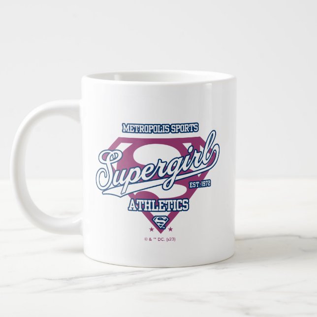 Supergirl Metropolis Sports Athletics Graphic Giant Coffee Mug (Left)