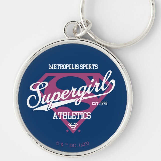 Supergirl Metropolis Sports Athletics Graphic Keychain (Front)