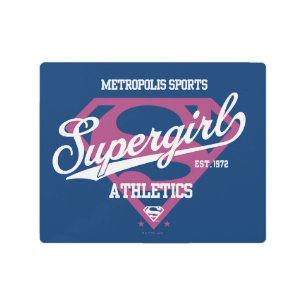 Supergirl Metropolis Sports Athletics Graphic Metal Print