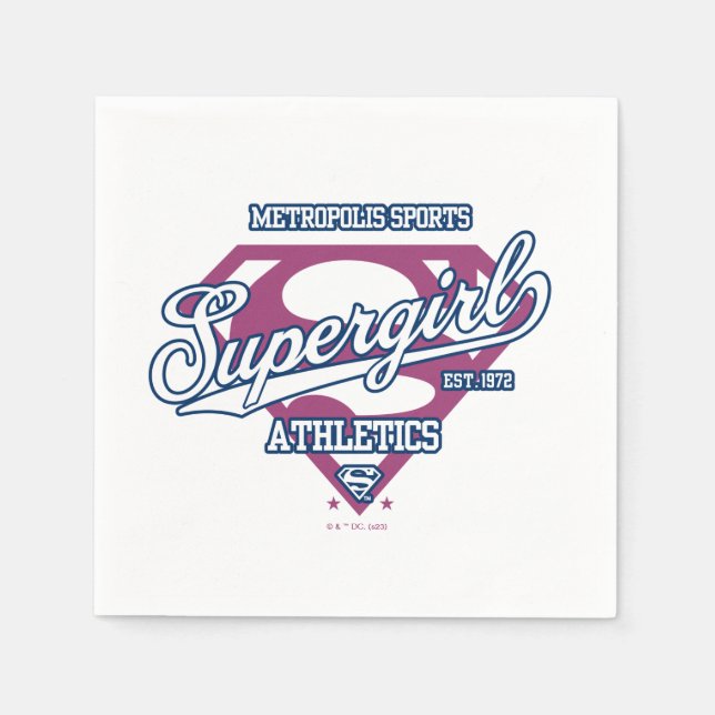 Supergirl Metropolis Sports Athletics Graphic Napkins (Front)