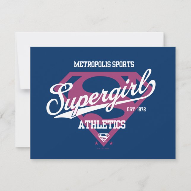 Supergirl Metropolis Sports Athletics Graphic Note Card (Front)