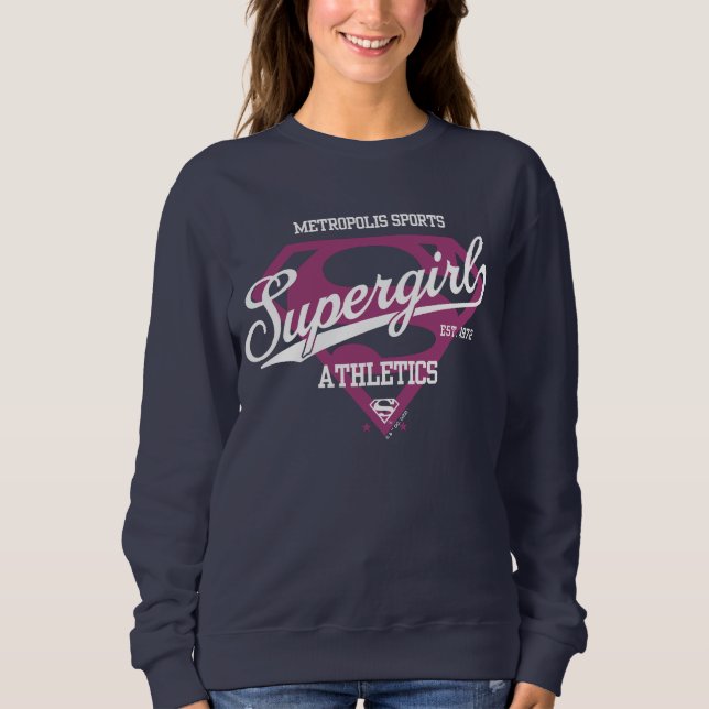 Supergirl Metropolis Sports Athletics Graphic Sweatshirt (Front)