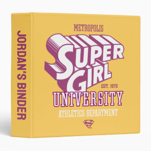 Supergirl Metropolis University Athletics Dept. 3 Ring Binder