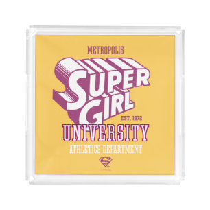 Supergirl Metropolis University Athletics Dept. Acrylic Tray