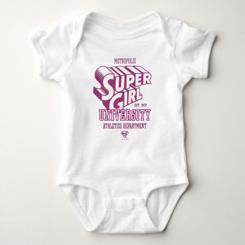 Supergirl Metropolis University Athletics Dept Baby Bodysuit