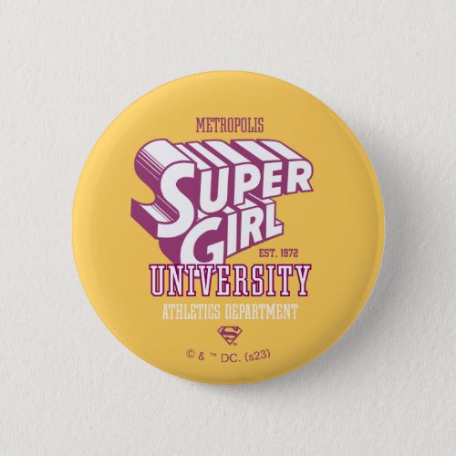 Supergirl Metropolis University Athletics Dept Button