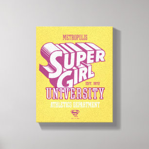 Supergirl Metropolis University Athletics Dept. Canvas Print