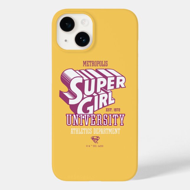 Supergirl Metropolis University Athletics Dept. Case-Mate iPhone Case (Back)