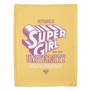 Supergirl Metropolis University Athletics Dept. Duvet Cover