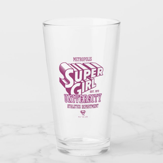 Supergirl Metropolis University Athletics Dept. Glass (Front)