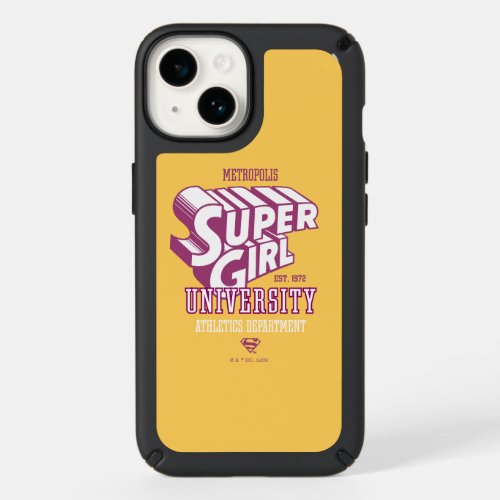 Supergirl Metropolis University Athletics Dept Speck iPhone 14 Case