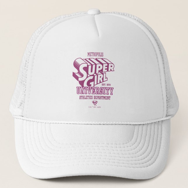 Supergirl Metropolis University Athletics Dept. Trucker Hat (Front)