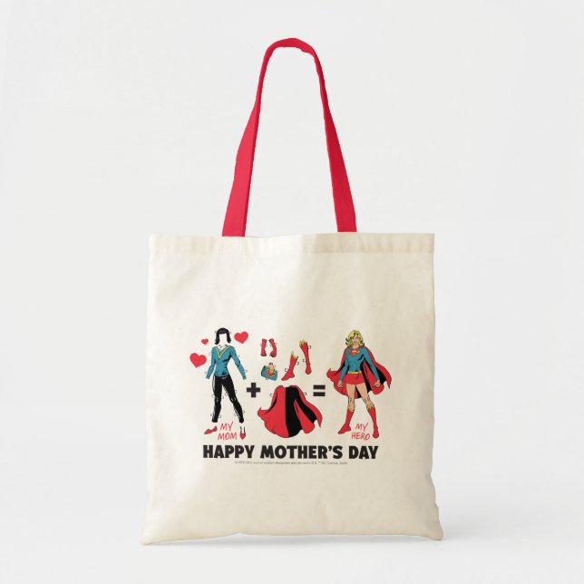 Supergirl | My Mom = My Hero Tote Bag (Front)