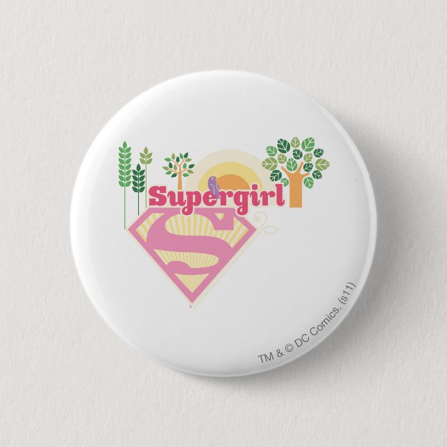 Supergirl Nature Logo Button (Front)